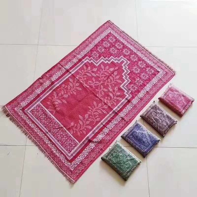 Mixed colors Islamic Prayer mat with pocket bag