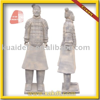 Chinese Clay Art Antique Xi'an Terracotta Soldier BMY101