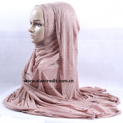 New developed muslim hijab jersey hijab with sequins