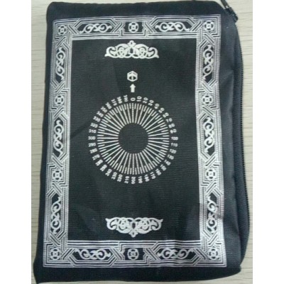 Zipper around small pocket prayer mat for Muslim Travel  Mat