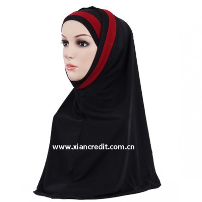 One piece hijab, simple new hijab design, black